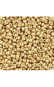 Miyuki rocailles Perlen 11/0 - Duracoat galvanized champagne 11-4204